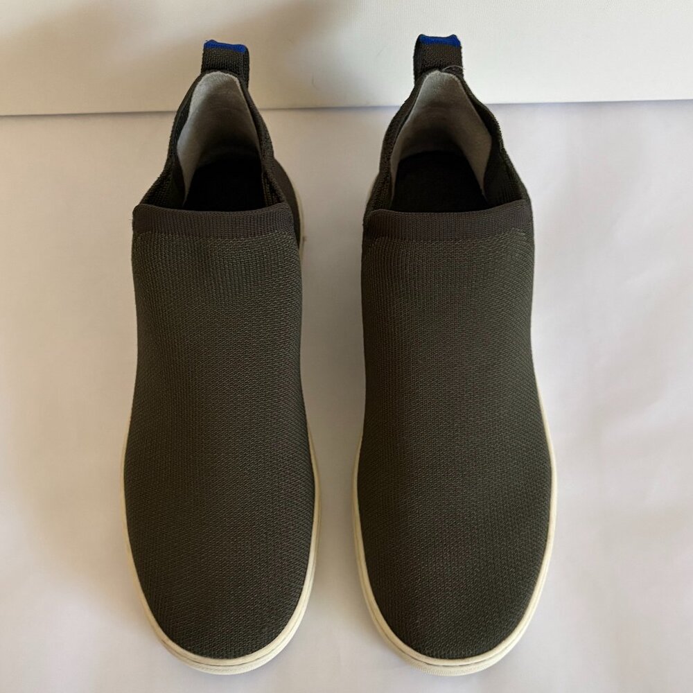 Rothy's Woman Chelsea Knit Ankle Boots Slip-On Olive Green Size 8.5